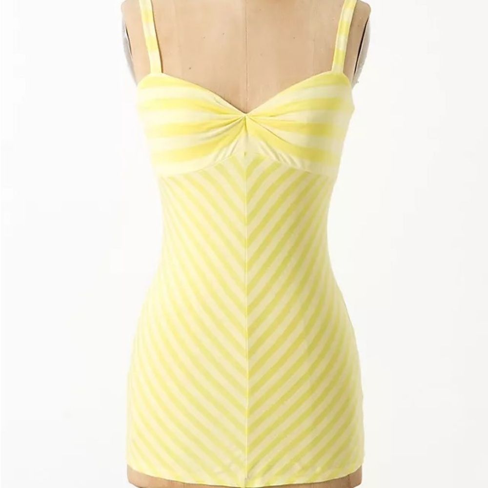 Ella Moss Striped Yellow Spaghetti Strap Tank
